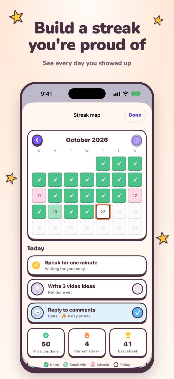 Build a streak