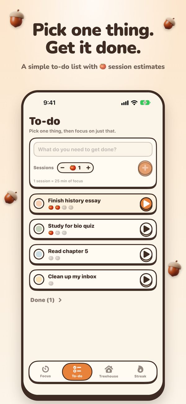 Pick one thing. Get it done.