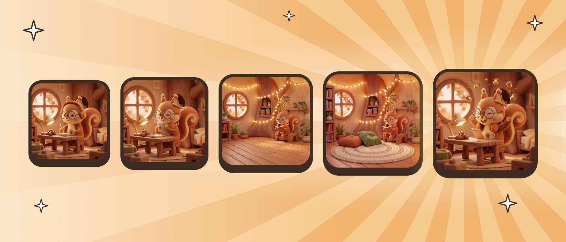 The Nerd Squirrel treehouse getting cozier with each upgrade