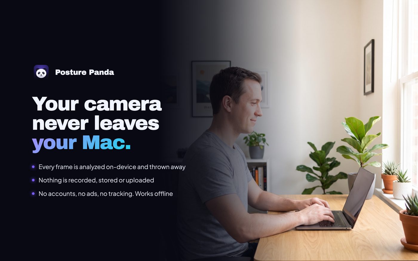 Your camera never leaves your Mac